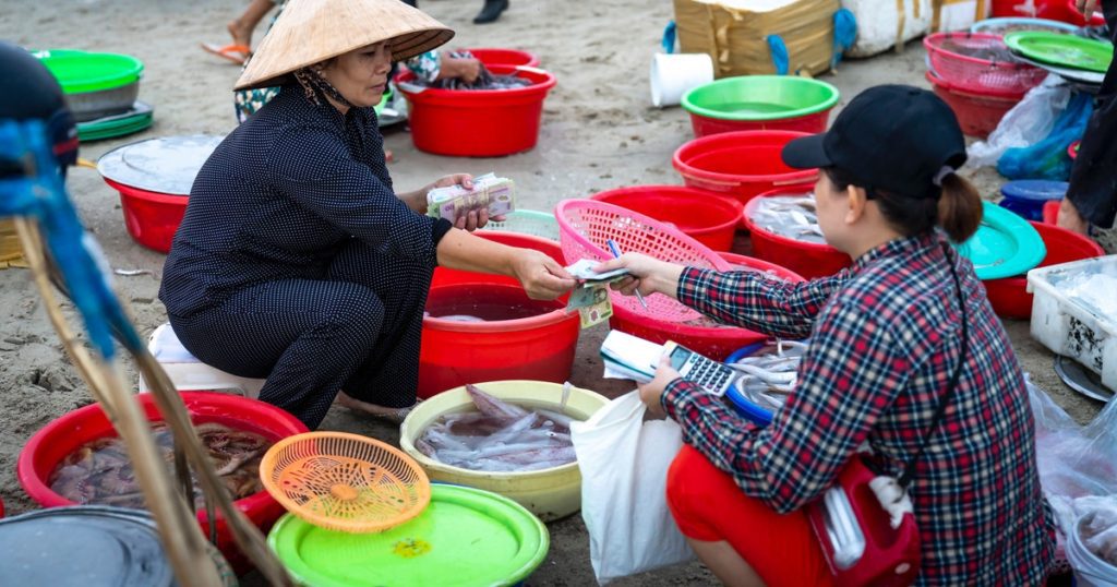 Fish market in Vietnam