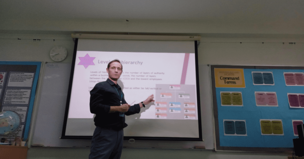 Mark teaching in Bangkok, Thailand