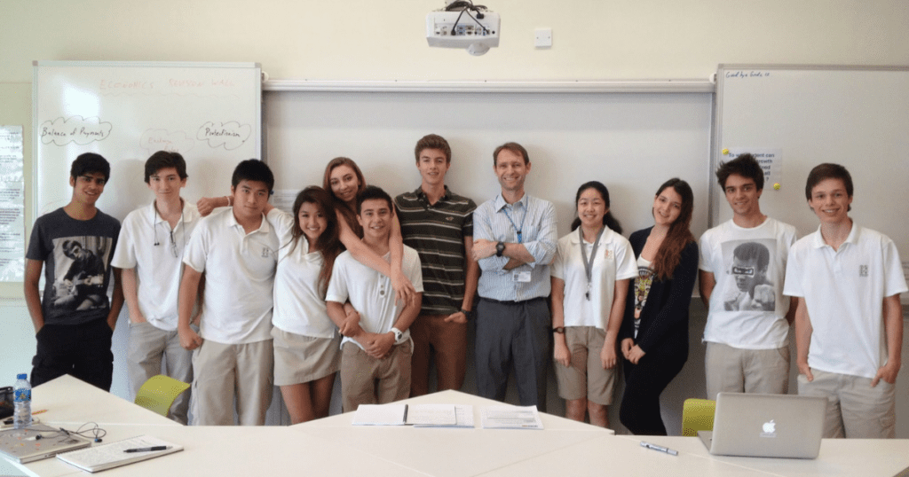 Mark and his Grade 12 Economics class